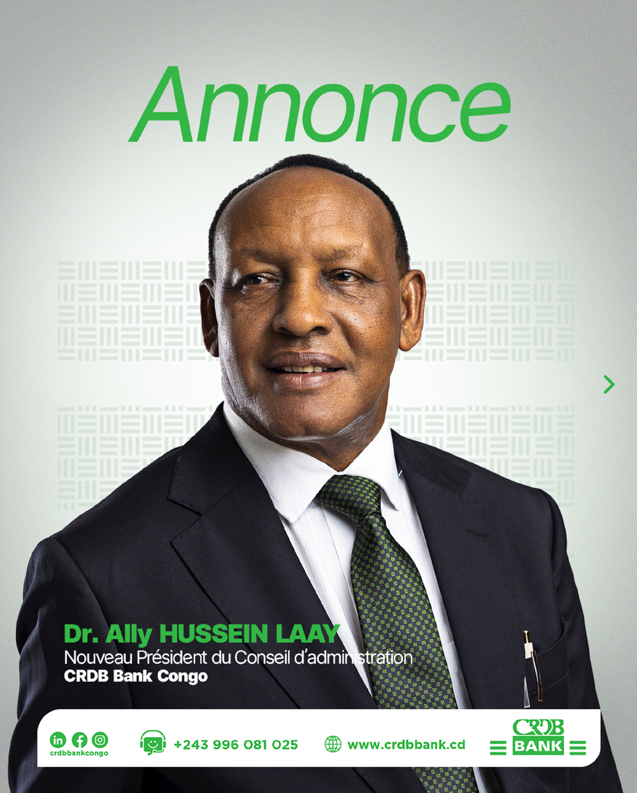 NOMINATION DU NOUVEAU PRESIDENT DU CONSEIL D’ADMINISTRATION